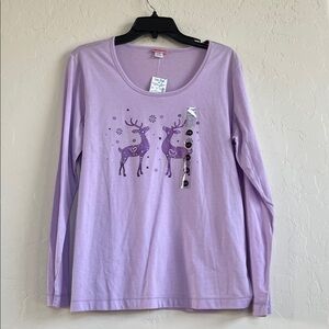 New Women’s Be Yourself Long Sleeve Shirt and Pants Set